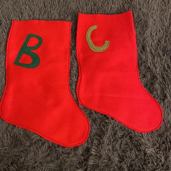 RED felt Christmas Stocking -1pc -multiple available - Picture 4 of 11
